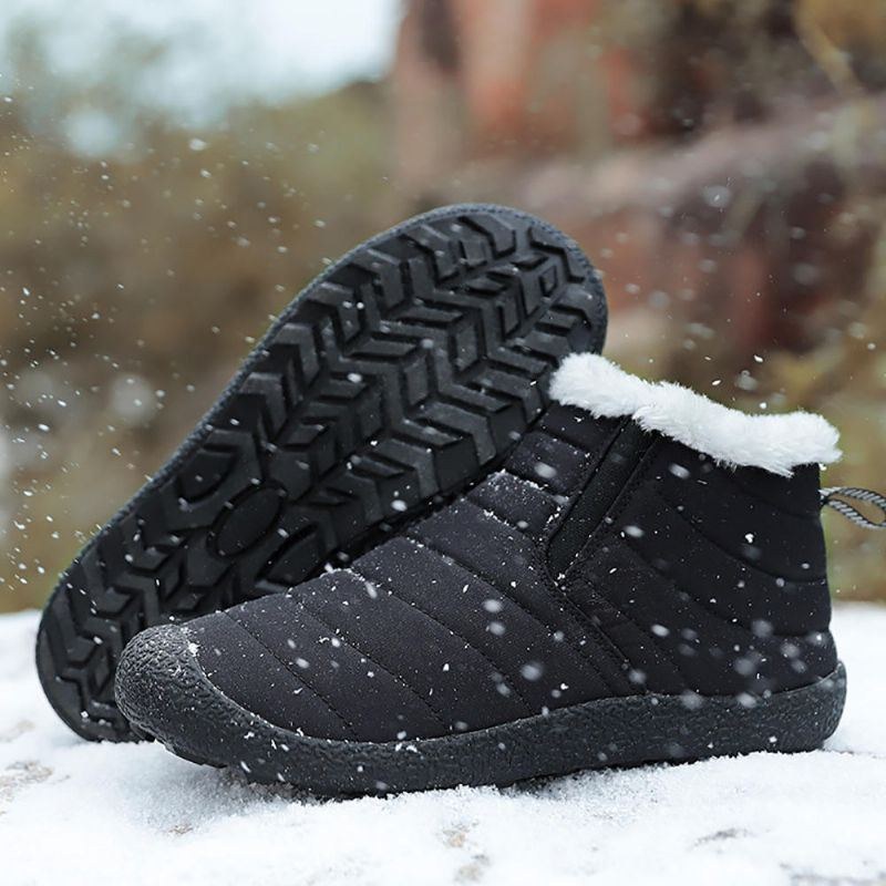 Vattentät Varm Snö Slip On Outdoor Ankel Boots För Kvinnor