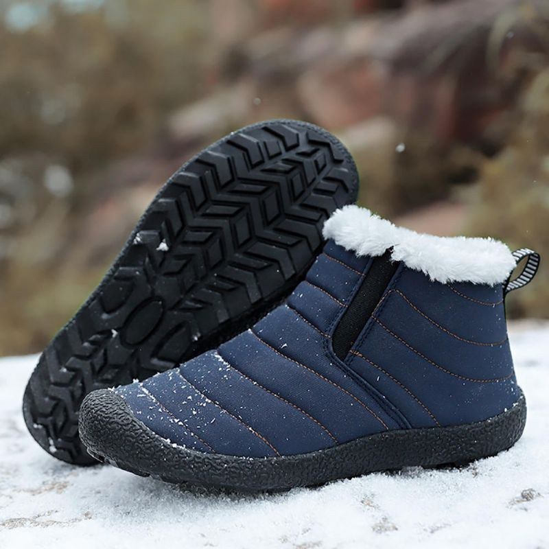 Vattentät Varm Snö Slip On Outdoor Ankel Boots För Kvinnor