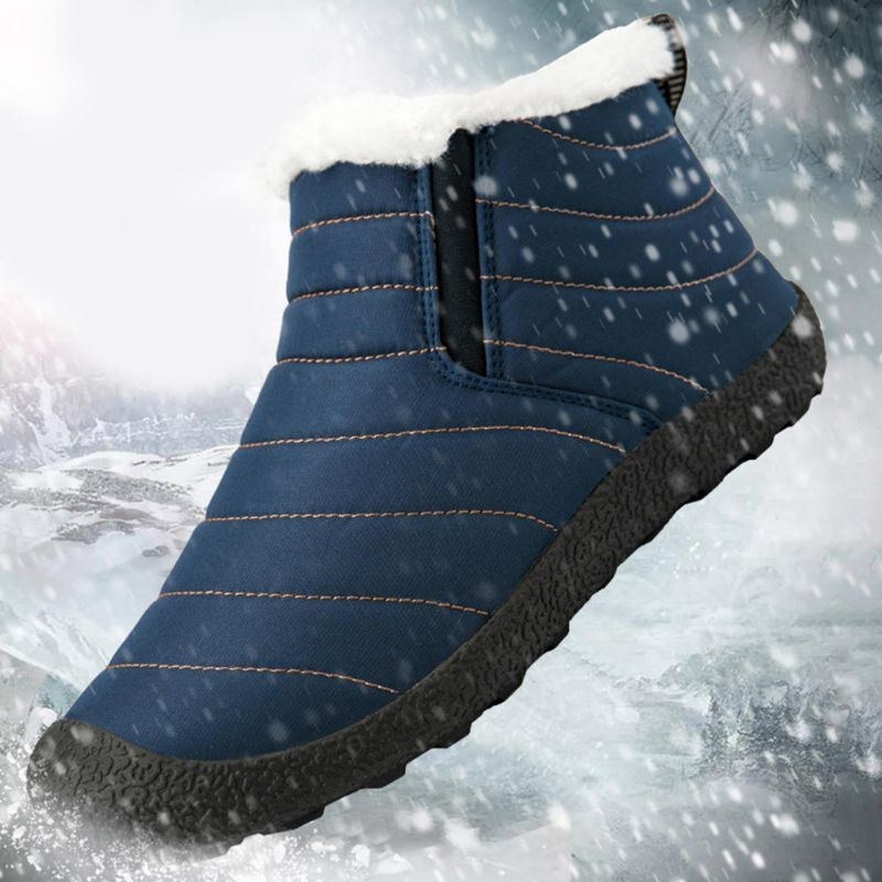 Vattentät Varm Snö Slip On Outdoor Ankel Boots För Kvinnor