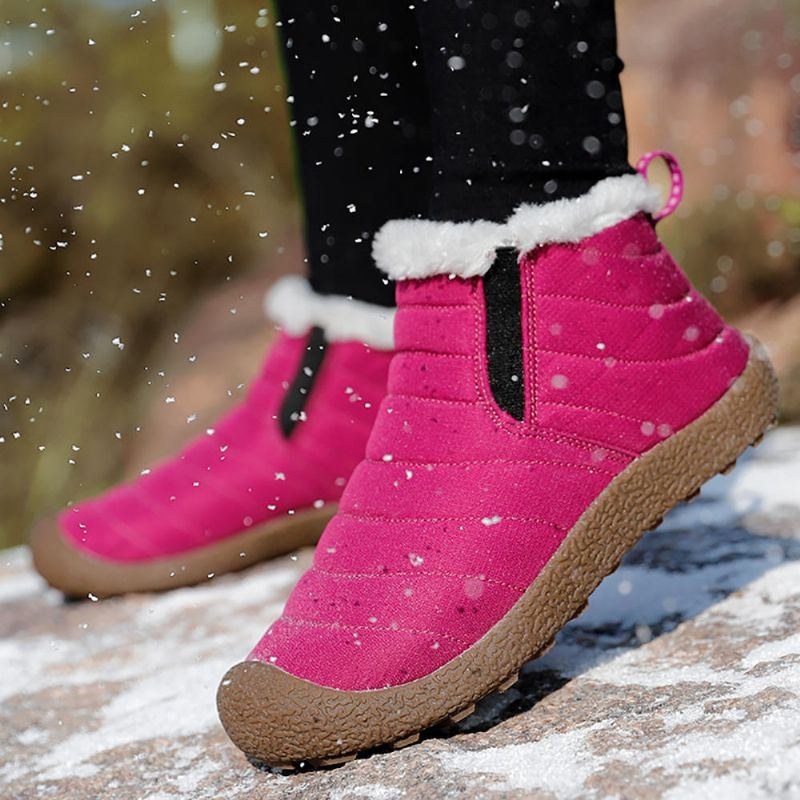 Vattentät Varm Snö Slip On Outdoor Ankel Boots För Kvinnor