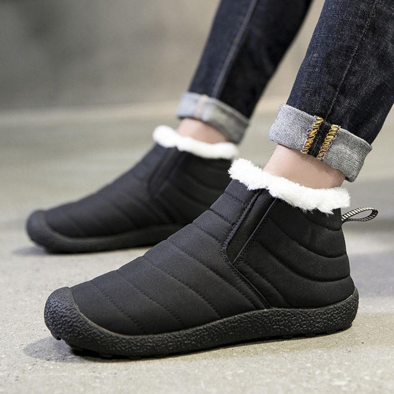 Vattentät Varm Snö Slip On Outdoor Ankel Boots För Kvinnor