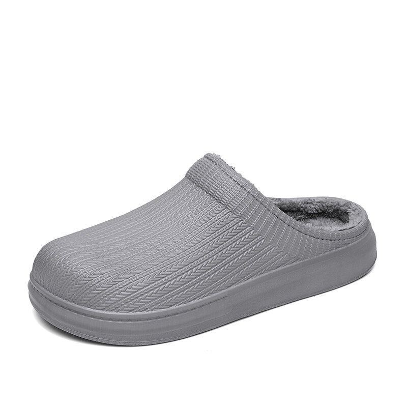 Herr Comfy Wide Fit Riund Toe Backless Easy Slip-on Home Tofflor