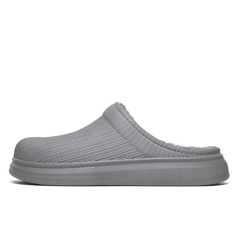 Herr Comfy Wide Fit Riund Toe Backless Easy Slip-on Home Tofflor