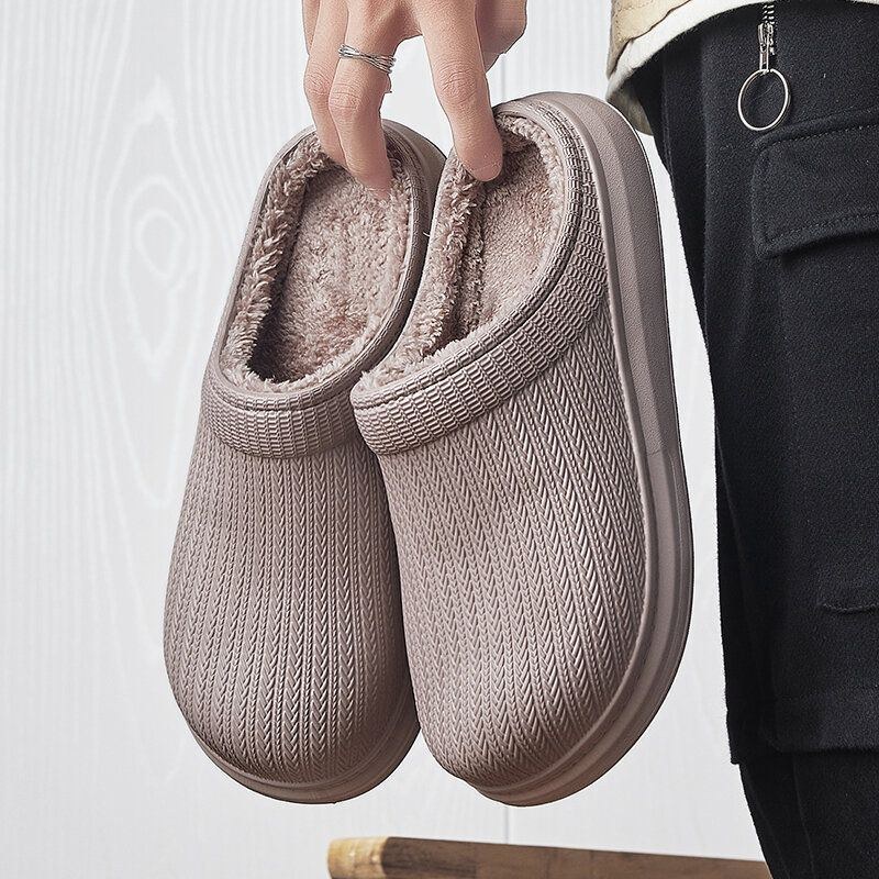 Herr Comfy Wide Fit Riund Toe Backless Easy Slip-on Home Tofflor