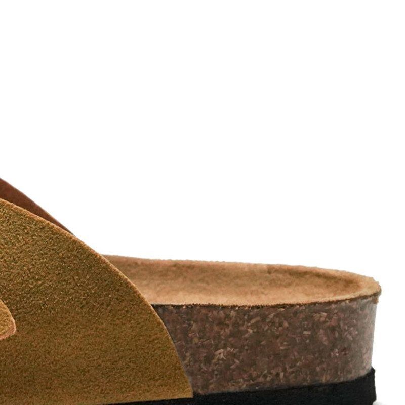 Herr Utomhus Strand Casual Slide Sandaler Pu Läder Tofflor