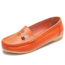 Blomsterbroderi För Kvinnor Casual Slip On Flat Shoes