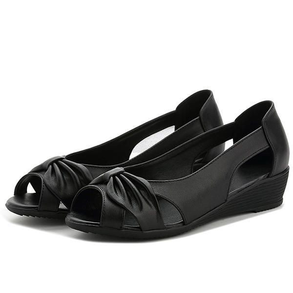 Butterfly Knot Hollow Out Causal Flats For Women