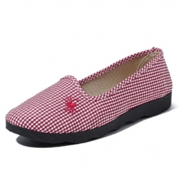 Casual Bekväm Andas Slip On Flats Damskor