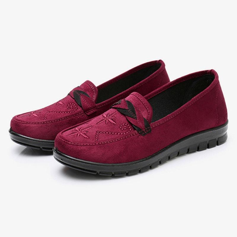 Dam Blommor Broderi Grunda Bärbara Slip-on Loafers