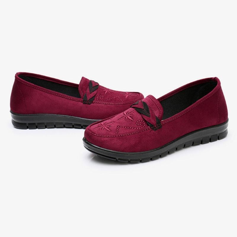 Dam Blommor Broderi Grunda Bärbara Slip-on Loafers