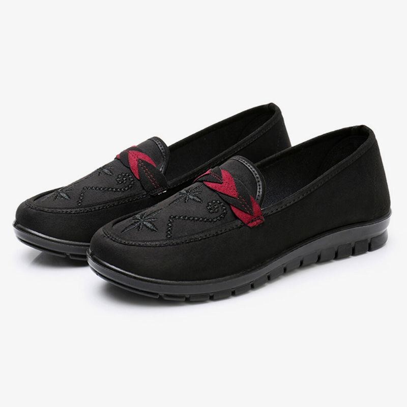 Dam Blommor Broderi Grunda Bärbara Slip-on Loafers