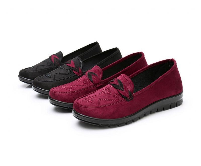 Dam Blommor Broderi Grunda Bärbara Slip-on Loafers