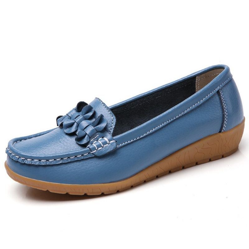 Dam Bowknot Stitching Inredning Bekväma Halksäkra Casual Loafers