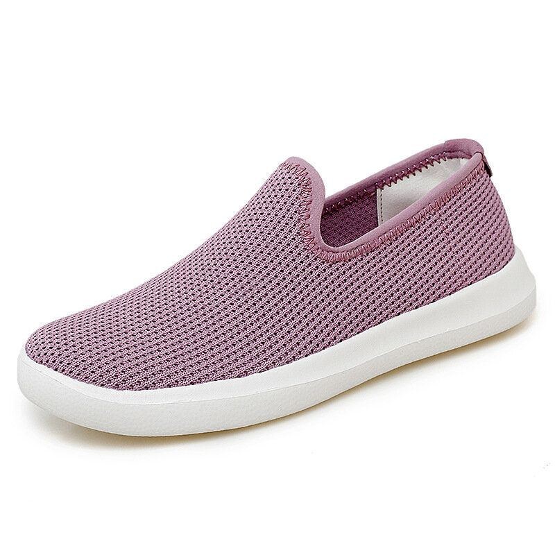 Dam Casual Andas Mesh-tyg Mjuk Sula Slip-on Loafers