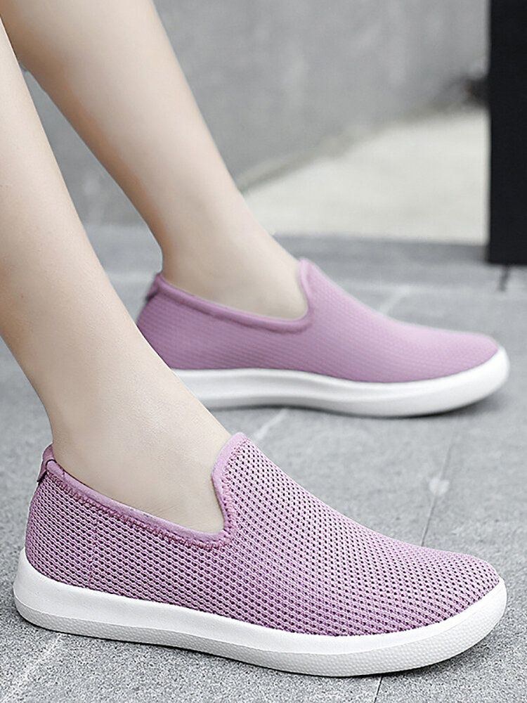 Dam Casual Andas Mesh-tyg Mjuk Sula Slip-on Loafers