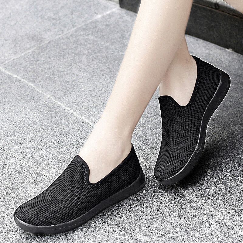 Dam Casual Andas Mesh-tyg Mjuk Sula Slip-on Loafers