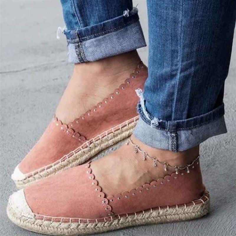 Dam Casual Comfy Andas Espadrille Flat Slip On Flats