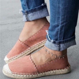 Dam Casual Comfy Andas Espadrille Flat Slip On Flats