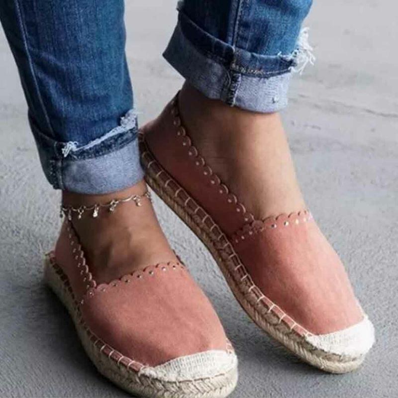 Dam Casual Comfy Andas Espadrille Flat Slip On Flats