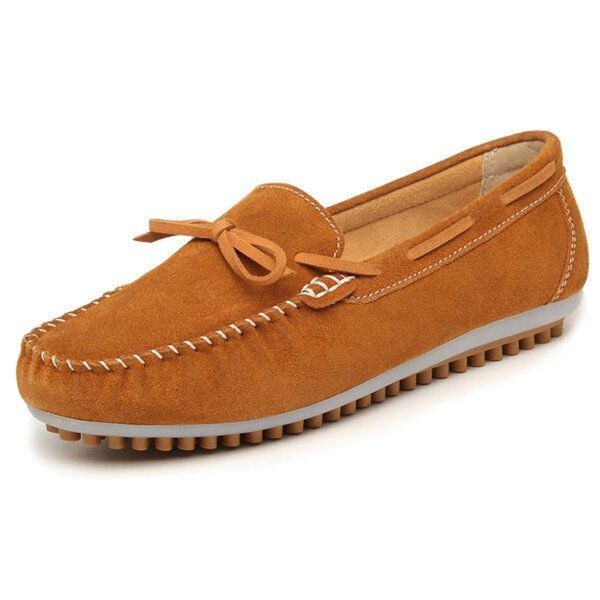 Dam Casual Flat Shoes Snörning Rund Toe Flats Mjuk Sula Platta Loafers