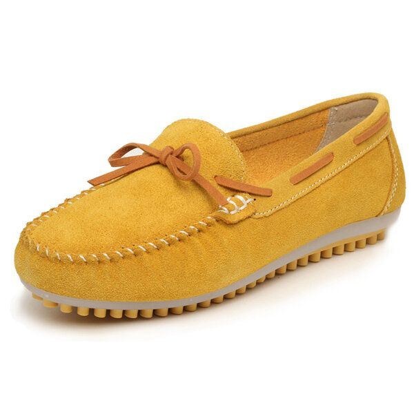 Dam Casual Flat Shoes Snörning Rund Toe Flats Mjuk Sula Platta Loafers