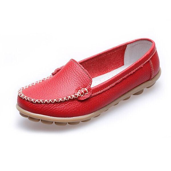 Dam Casual Flats Rund Toe Loafers Mjuk Sula Slip On Flat Loafers