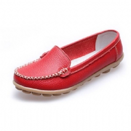 Dam Casual Flats Rund Toe Loafers Mjuk Sula Slip On Flat Loafers