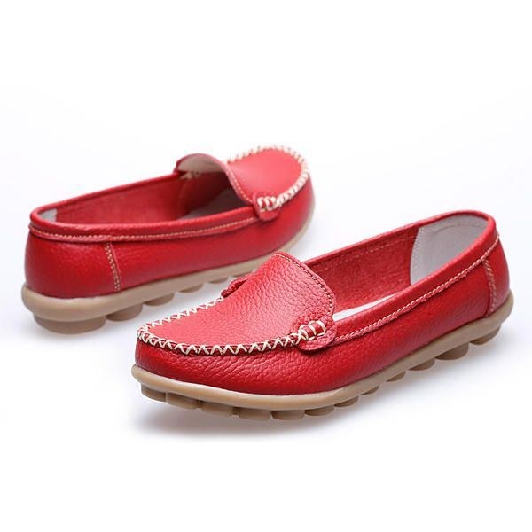 Dam Casual Flats Rund Toe Loafers Mjuk Sula Slip On Flat Loafers