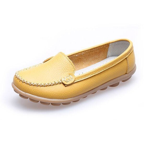 Dam Casual Flats Rund Toe Loafers Mjuk Sula Slip On Flat Loafers