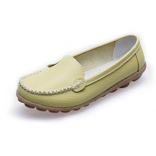 Dam Casual Flats Rund Toe Loafers Mjuk Sula Slip On Flat Loafers