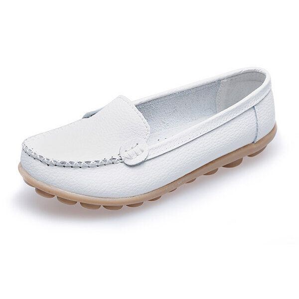 Dam Casual Flats Rund Toe Loafers Mjuk Sula Slip On Flat Loafers