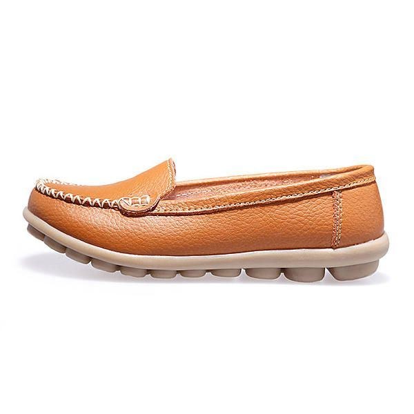 Dam Casual Flats Rund Toe Loafers Mjuk Sula Slip On Flat Loafers