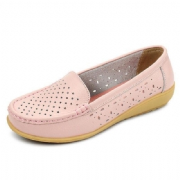 Dam Casual Hollow Out Mjuk Bekväm Sommar Slip On Outdoor Flats Loafer Skor