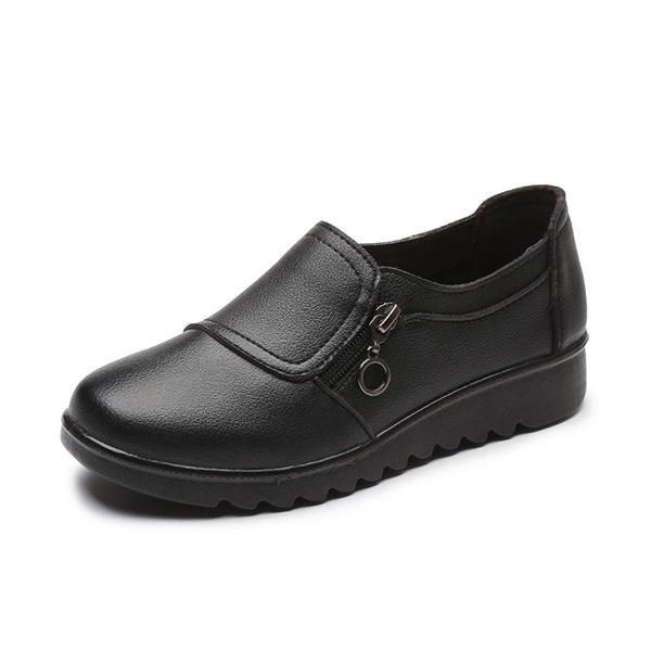 Dam Casual Läder Slip On Outdoor Flat Loafers