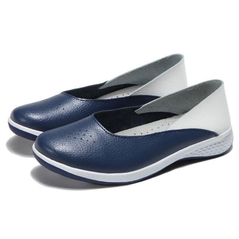 Dam Casual Mjuka Sömmar Slip On Flats Loafers