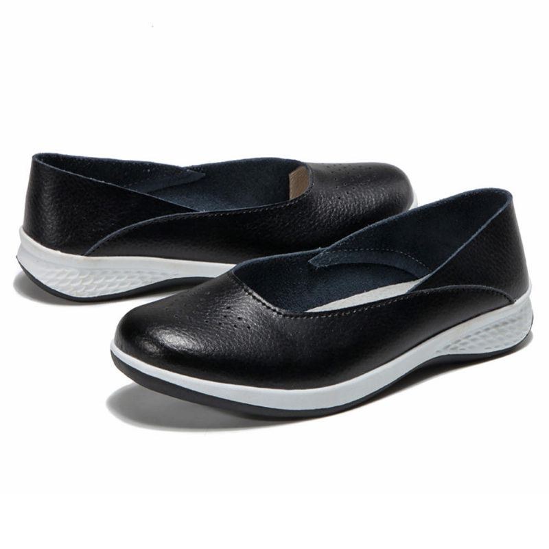 Dam Casual Mjuka Sömmar Slip On Flats Loafers