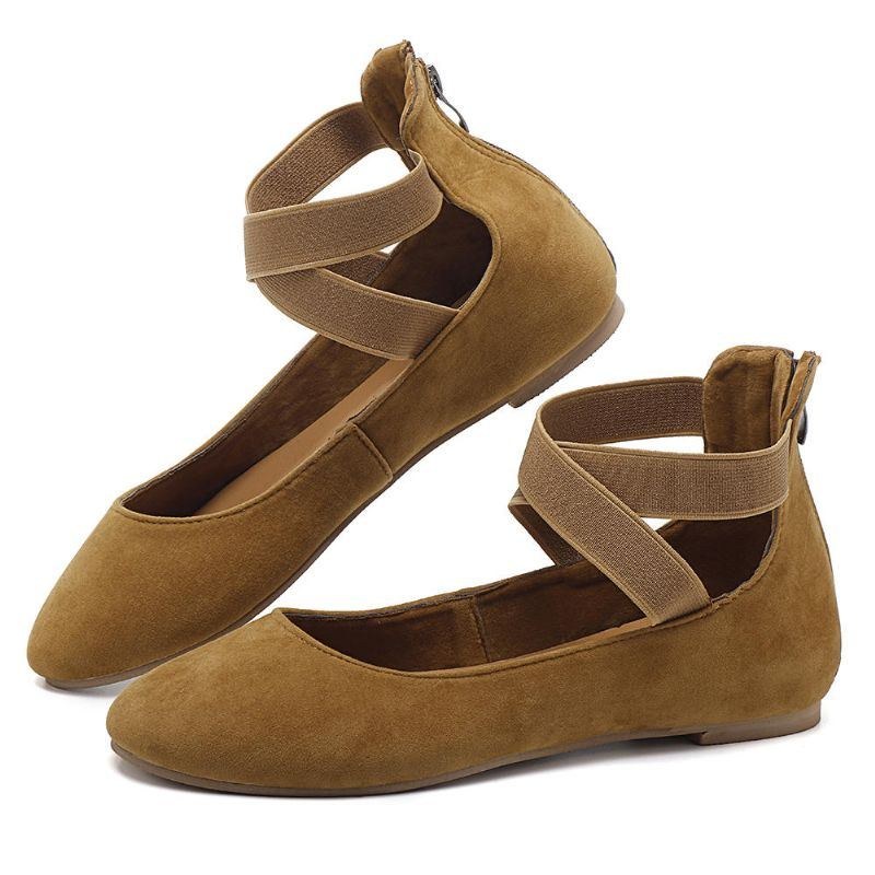 Dam Casual Mocka Flats Cross Shoes