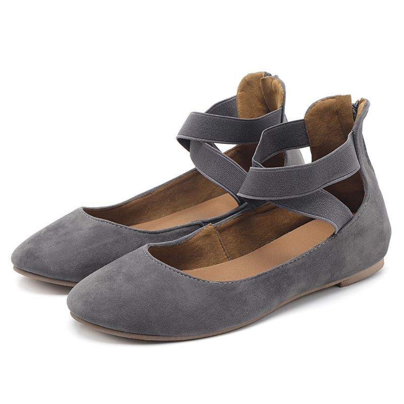 Dam Casual Mocka Flats Cross Shoes