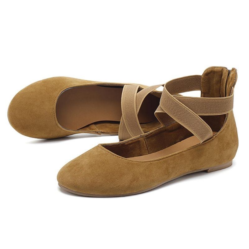 Dam Casual Mocka Flats Cross Shoes