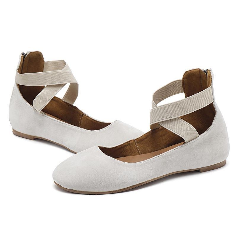 Dam Casual Mocka Flats Cross Shoes