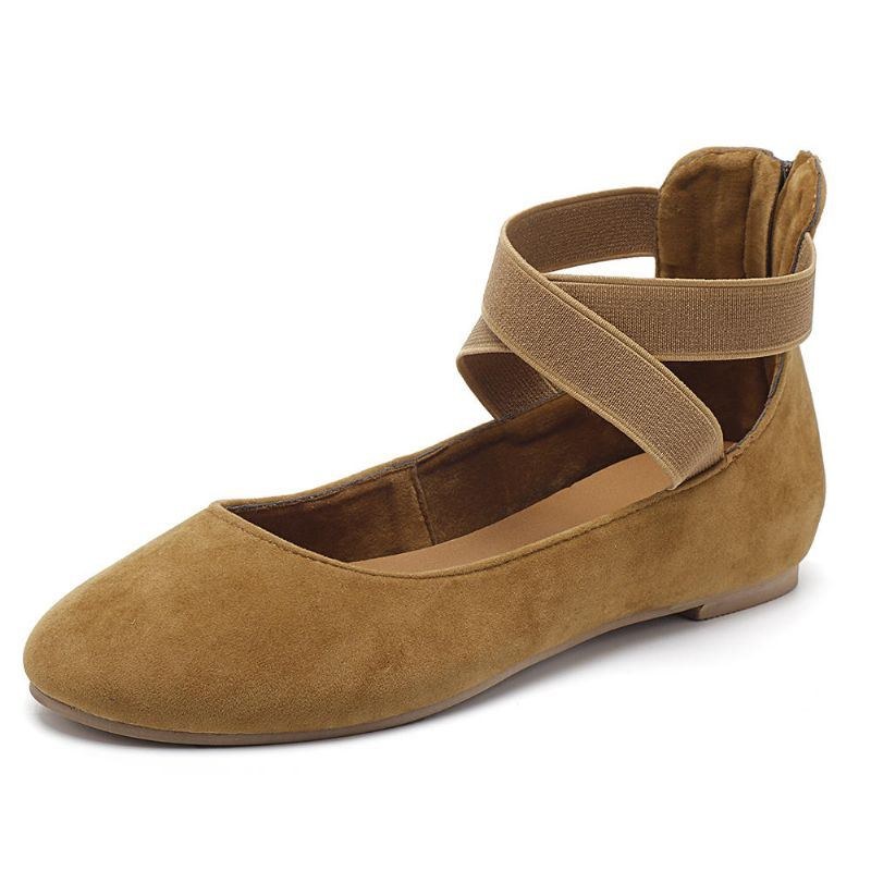 Dam Casual Mocka Flats Cross Shoes