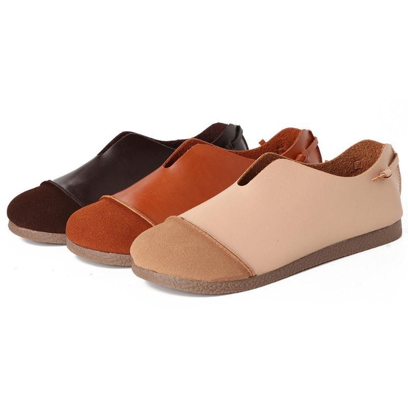 Dam Casual Splicing Flat Slip On Loafers