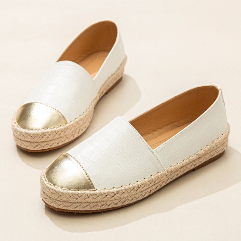 Dam Casual Splicing Slip On Espadrille Loafers Flats Fisherman's Shoes