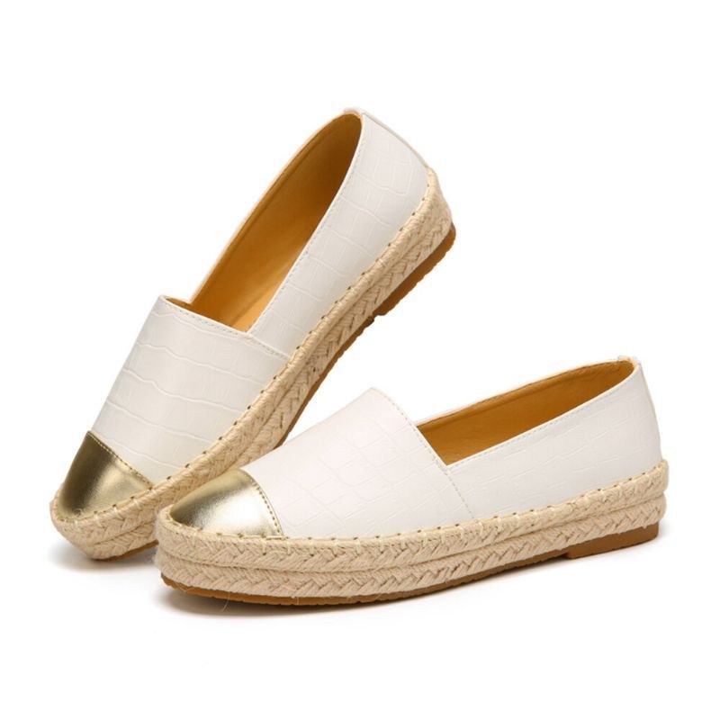 Dam Casual Splicing Slip On Espadrille Loafers Flats Fisherman's Shoes