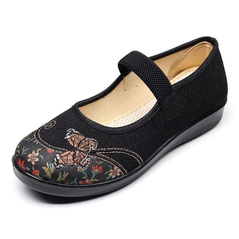 Dam Comfy Non-slip Elastiskt Band Mary Jane Flat Loafers