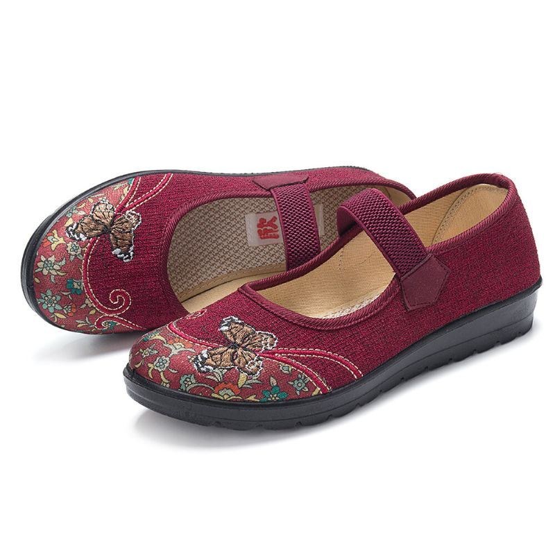 Dam Comfy Non-slip Elastiskt Band Mary Jane Flat Loafers