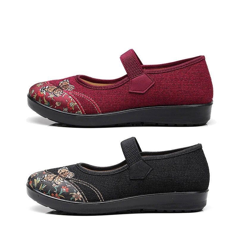 Dam Comfy Non-slip Elastiskt Band Mary Jane Flat Loafers