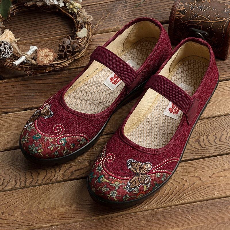 Dam Comfy Non-slip Elastiskt Band Mary Jane Flat Loafers