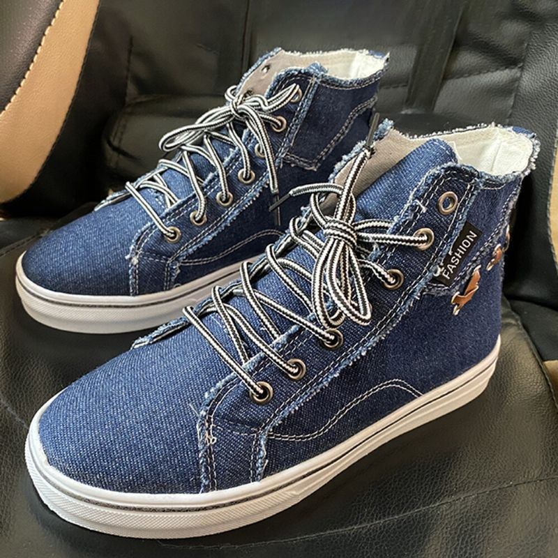 Dam Denim Comfy Wearable Casual Sports High Top Flats