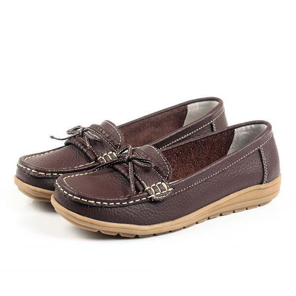 Dam Flat Slip On Casual Soft Outdoor Rund Toe Flat Loafers Skor